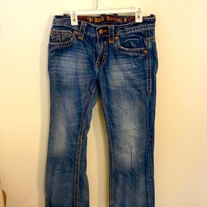 Rock Revival Men’s Jeans. Mick Boot cut. Washed Blue. Size 32/33
